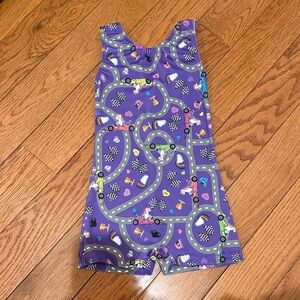 Girl Power Sport Purple Kids' Biketard